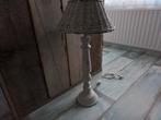 Houten lamp met rieten kap, Huis en Inrichting, Lampen | Lampenkappen, Ophalen of Verzenden, Zo goed als nieuw, Rond, 50 cm of meer