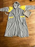 Lange Dames Regenjas Fietsmodel Grijs/Geel - Maat L, Ophalen of Verzenden, Zo goed als nieuw, Regenjas