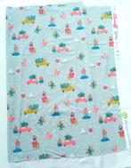 Lillestoff kerst tricot stof vos beer egel 150cm x 56cm, Hobby en Vrije tijd, Stoffen en Lappen, Overige materialen, 120 cm of meer