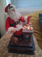 Kerstman Decoratie met Hond vintage, Ophalen of Verzenden, Gebruikt