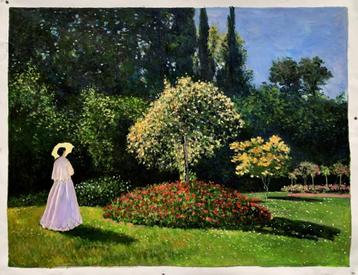 Olieverf reproductie Monet: Vrouw in de tuin beschikbaar voor biedingen