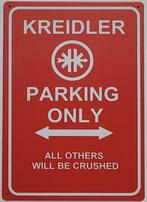 Kreidler parking only rood reclamebord van metaal wandbord, Verzamelen, Merken en Reclamevoorwerpen, Reclamebord, Info@deconoord.nl
