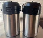Thermoskan Met Pomp Inox 2 liter, Ophalen of Verzenden, Zo goed als nieuw