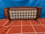 Vintage Louis van Teeffelen salontafel met rotan blad., Huis en Inrichting, Tafels | Salontafels, S, 100 tot 150 cm, 50 tot 75 cm