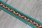 Sierband - 20mm - turquoise/goud/wit/rood #1732, Ophalen of Verzenden, Nieuw, Lint, Band of Elastiek