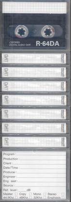 9 DAT Tapes Maxell R-64DA Nieuw in seal, Cd's en Dvd's, Cassettebandjes, Overige genres, Nieuw in verpakking, Onbespeeld, Verzenden