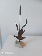 Vintage staale eend stand beeld, Ophalen of Verzenden