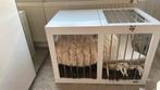 Luxe houten hondenbench wit Pawhut, Dieren en Toebehoren, Hondenbenches, Ophalen, Nieuw