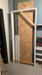 Kozijn Hardhout Wit Gegrond, Doe-het-zelf en Verbouw, Kozijnen en Schuifpuien, Deurkozijn, Nieuw, 150 tot 225 cm, Hout