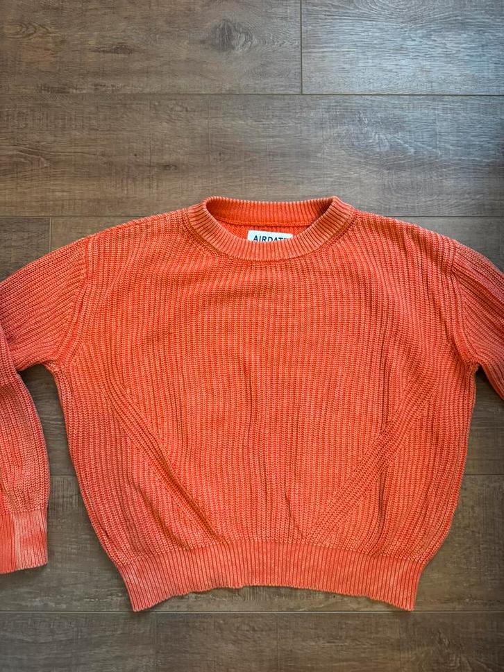 Oranje gebreide trui Airdate Amsterdam XS< iets korter model, Kleding | Dames, Truien en Vesten, Zo goed als nieuw, Maat 34 (XS) of kleiner