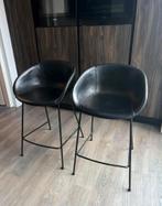 Zwarte barkrukken | PU LEER | 65cm zithoogte | prijs per set, Huis en Inrichting, Barkrukken, Ophalen, Gebruikt, Met voetsteun