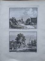 25-26*/ 2 afbeeldingen dorp Meliskerke in Zeeland gravure, Antiek en Kunst, Ophalen of Verzenden