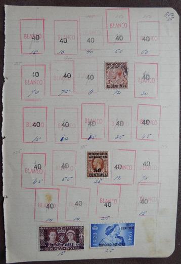 Oude postzegels Britse Gemenebest – Morocco Agencies 1  beschikbaar voor biedingen