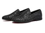 Zwarte heren glitter loafers schoenen mocassins luxe sjieke, Verzenden, Nieuw, Zwart, Loafers