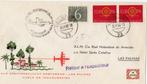 Luchtpost FDC  Ned  KLM 1960, Postzegels en Munten, Brieven en Enveloppen | Nederland, Envelop, Ophalen of Verzenden