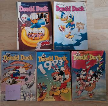 5 complete jaargangen van Donald Duck, 1990 tm 1994 beschikbaar voor biedingen