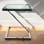 Gebra side table / bijzettafel - midcentrury chrome, Minder dan 55 cm, Ophalen of Verzenden, Zo goed als nieuw, Rechthoekig