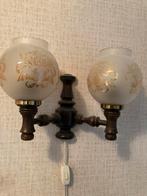 Eikenhout wandlamp, Ophalen, Gebruikt, Hout
