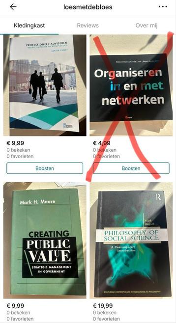 Studieboeken Management, HRM, Governance - Loesmetdebloes beschikbaar voor biedingen