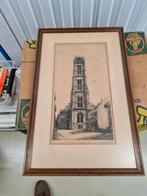 Ets "toren van Zalt Bommel", Antiek en Kunst, Ophalen of Verzenden