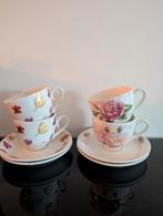 Kop en schotels Janneke Brinkman tulp en rose, Overige materialen, Ophalen of Verzenden, Zo goed als nieuw, Overige stijlen