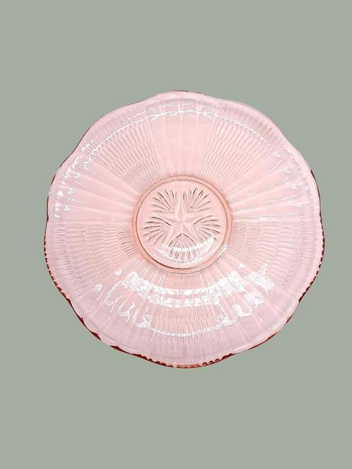 Art deco serveerschaal persglas, Antiek en Kunst, Antiek | Glas en Kristal, Ophalen of Verzenden