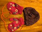 86 92 Winterset Meisje Muts en Wanten Paars/Roze, Kinderen en Baby's, Babykleding | Mutsen, Sjaals en Wanten, Ophalen of Verzenden