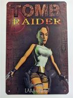 TOMB RAIDER LARA CROFT Game Metalen Wandbord, 1 speler, Verzenden, Nieuw, Vanaf 12 jaar
