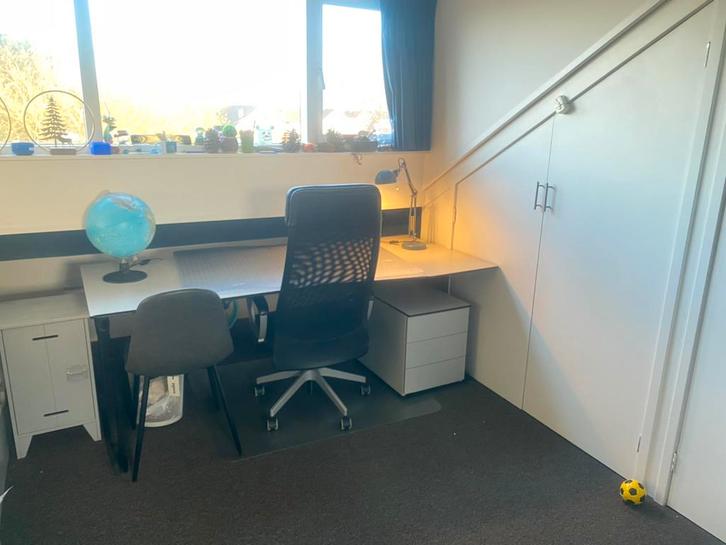 Lensvelt bureau incl ladeblok, Huis en Inrichting, Bureaus, Zo goed als nieuw, Bureau, Ophalen