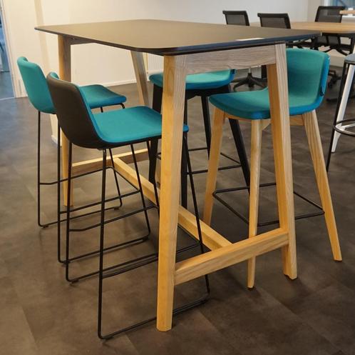 Nova Wood Bartafel | Zwart Blad | Houten Frame | 160x70x105, Huis en Inrichting, Tafels | Statafels, Nieuw, Ophalen of Verzenden