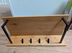 Mooie wandkapstok van hout en metaal, Zo goed als nieuw, Minder dan 100 cm, Hout, Ophalen