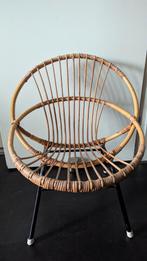 Rotan kuipstoel in tot conditie, Ophalen, Bruin, Riet of Rotan, Zo goed als nieuw