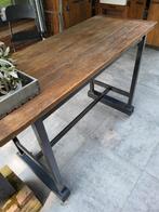 Hoge bartafel voor buiten, verrijdbaar, Tuin en Terras, Tuintafels, Ophalen of Verzenden, Gebruikt, Rechthoekig, Hout