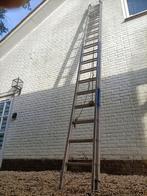 Ladder 2 x 18 aluminium, Doe-het-zelf en Verbouw, Ladders en Trappen, Ophalen, Gebruikt, 4 meter of meer