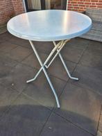 2x Sta Tafels met Zwarte Omslagdoek, Ophalen, Gebruikt, Rond