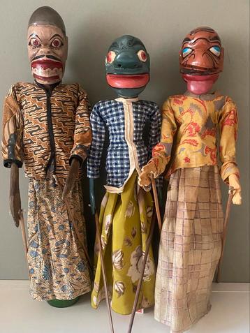3x Wayang golek - Buta beschikbaar voor biedingen