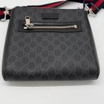 Gucci Messenger Bag | Black Canvas Bag | In goede staat, Overige merken, Zwart, Ophalen of Verzenden, Zo goed als nieuw