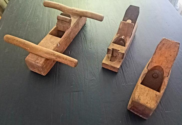 Houten Zweedse Blokschaven - Set van 3, Antiek en Kunst, Antiek | Gereedschap en Instrumenten, Ophalen of Verzenden