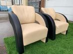 TWEE FAUTEUILS FORMENTI ORIGINAL LEREN DESIGN STOELEN, Huis en Inrichting, Fauteuils, Ophalen, Geen, Geen, 75 tot 100 cm