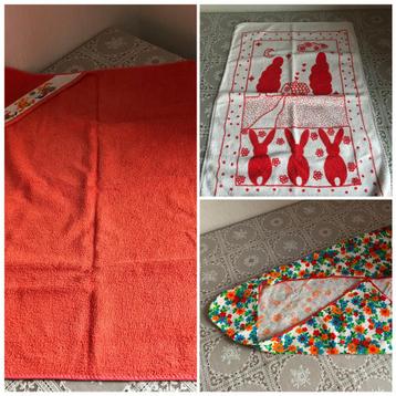 Vintage handdoek + baby capes retro beschikbaar voor biedingen