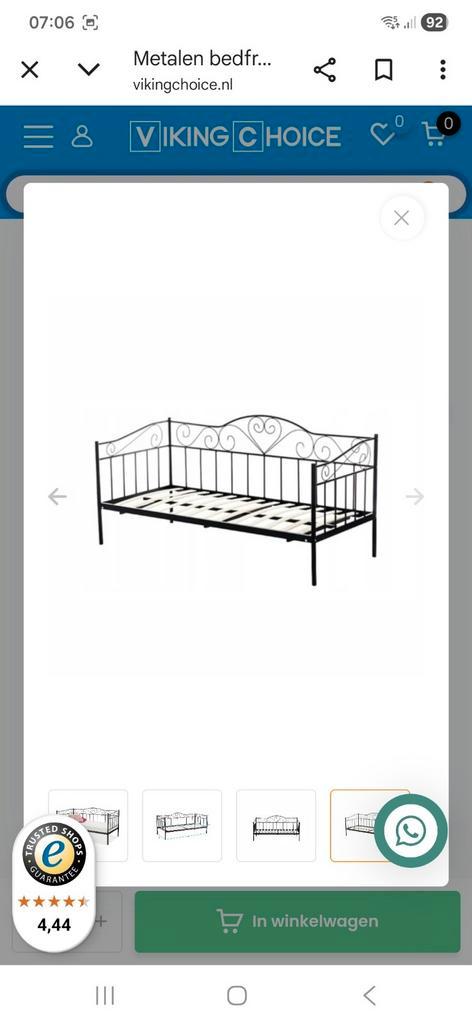 GRATIS OP  TE HALEN Metalen Bedframe - Stijlvol en Duurzaam, Huis en Inrichting, Slaapkamer | Bedden, Gebruikt, Eenpersoons, 90 cm