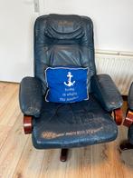 Gratis leren fauteuil, Huis en Inrichting, Ophalen, Gebruikt, Minder dan 75 cm, Leer