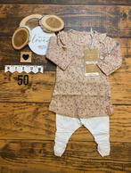 Baby girl dirkje setje jurkje beige leggging wit maat 50, Kinderen en Baby's, Babykleding | Maat 50, Ophalen of Verzenden, Nieuw