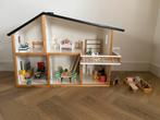 Houten Poppenhuis met meubels, Ophalen, Gebruikt, Poppenhuis