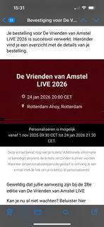 Vrienden van Amstel Live zaterdag 24-01, Tickets en Kaartjes, Drie personen of meer