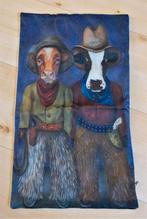 Grappig cadeau voor de koeien boer dit kussen hoesje, Huis en Inrichting, Woonaccessoires | Kussens, Verzenden, Nieuw, Overige kleuren