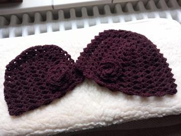moeder kind mutsjes, hippie, pure wol, boho lente zomer vibe beschikbaar voor biedingen