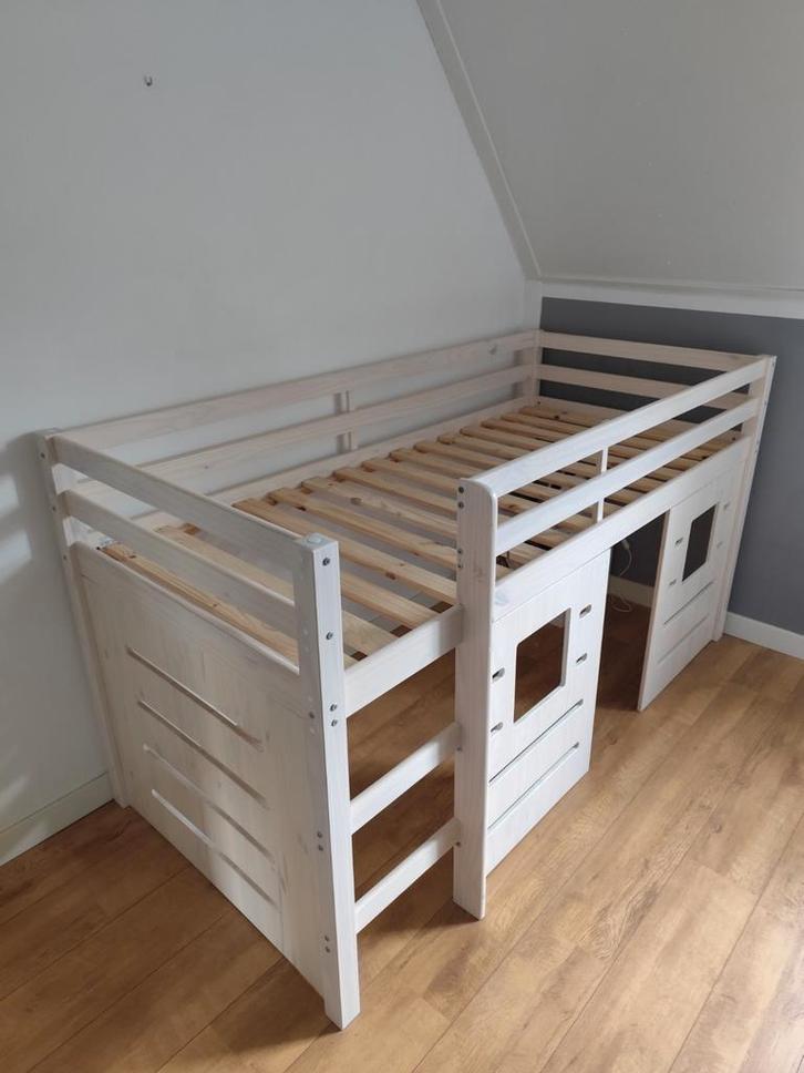 Halfhoogslaper inclusief wanden, Kinderen en Baby's, Kinderkamer | Stapelbedden en Hoogslapers, Gebruikt, Halfhoogslaper, Ophalen