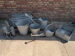 Zinken gieters, emmers, etc., Tuin en Terras, Bloembakken en Plantenbakken, Minder dan 30 cm, Minder dan 60 cm, Rond, Ophalen of Verzenden