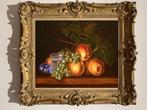 "Stilleven met perziken, pruimen en druiven" Schilderen in k, Antiek en Kunst, Kunst | Schilderijen | Klassiek, Verzenden